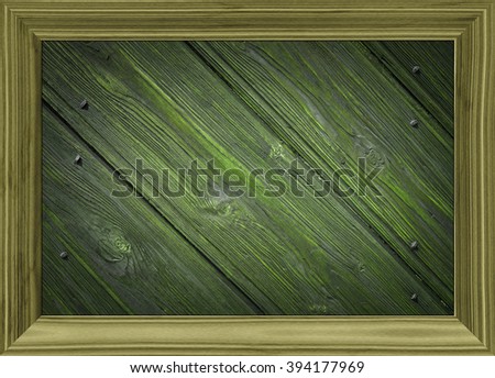 texture of wood in the frame, isolated