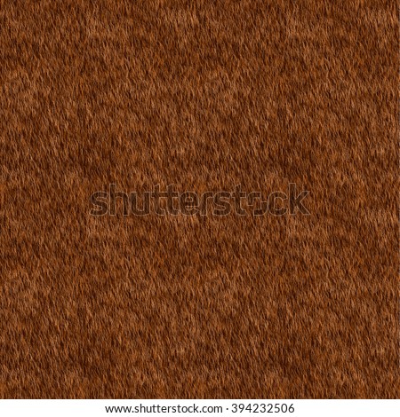 Vector Seamless Pattern. Brown Fur Background. Bear, Dog Skin. Digital Illustration. Royalty-Free Stock Photo #394232506