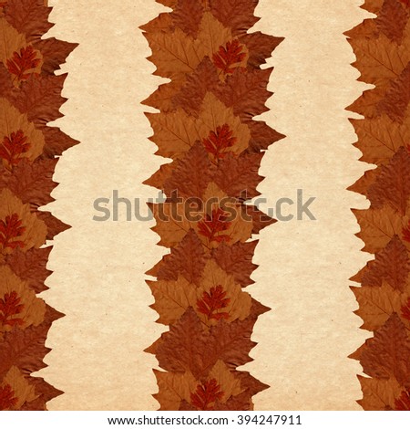 Seamless pattern background with autumn leaves. 