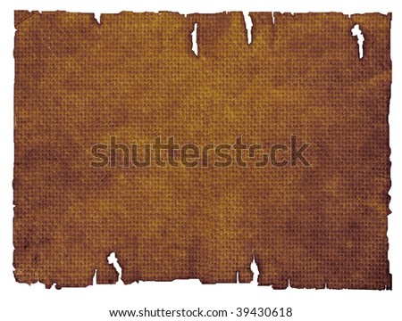 old burned fabric background with space for text or image