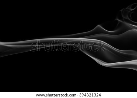 white smoke abstract on black background