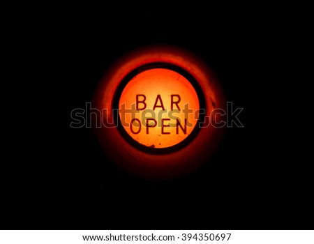 Bar open LED on black
