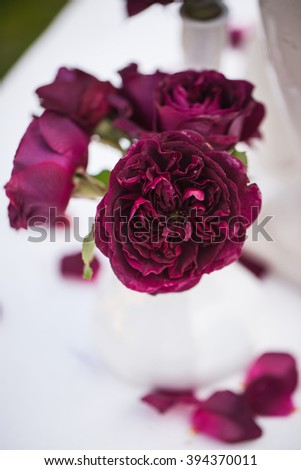 Colorful flower bouquet from  roses isolated on white background