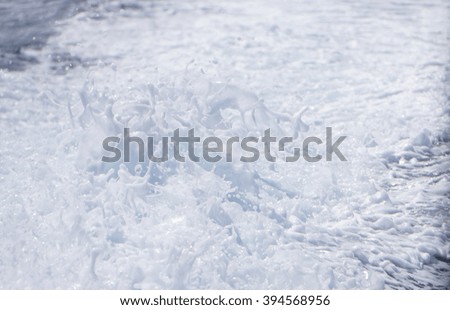 Stop action Churning sea water with high shutter speed