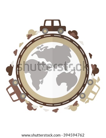 Conceptual image of a green energy and pollute.Ecology icons. Ecology icons set. Ecology icons flat. Ecology icons illustration. Cartoon flat vector illustration. Objects isolated on a background. 