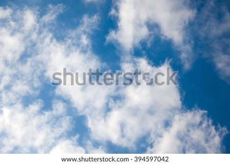 Blue sky and white clouds, background