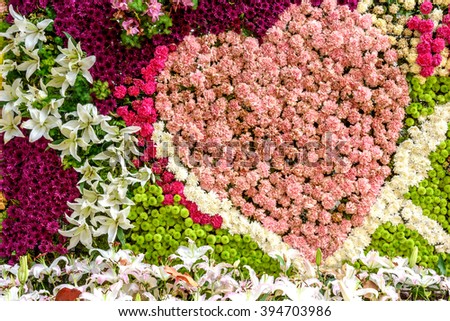 picture heart in vertical garden floral