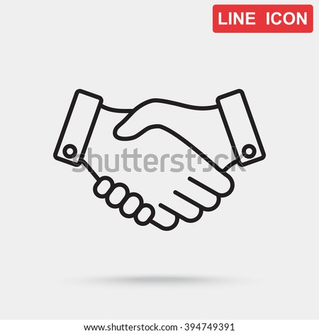 Line icon-   handshake Royalty-Free Stock Photo #394749391