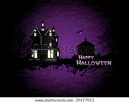 grungy halloween background, vector wallpaper