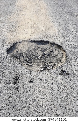 Hole in the road
