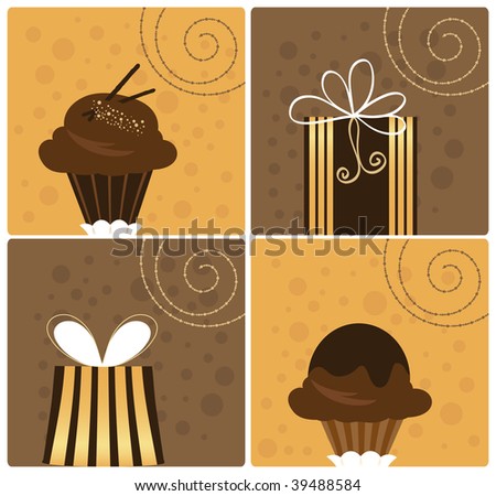 Chocolate Gifts Holiday Design Element