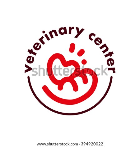 Flat pet logo. Dog, cat simple icon. Pet shop logo, animal goods store, pet food logo brand design. Pet center insignia. Kid shop logo.