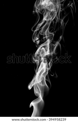 Movement of smoke,Abstract white smoke on black background.