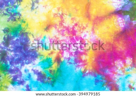 tie dyed pattern on cotton fabric for background.
