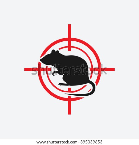 rat icon red target - vector illustration. eps 8 Royalty-Free Stock Photo #395039653