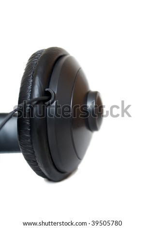 headphones black on white background