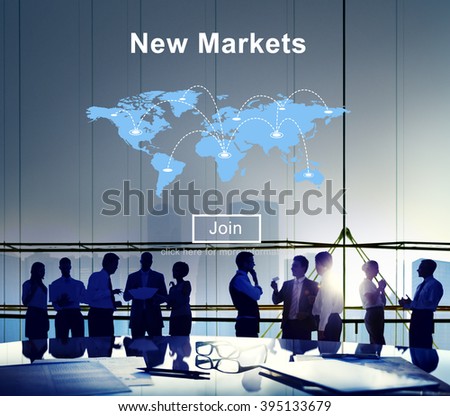 New Markets Commerce Selling Global Business Marketing Concept