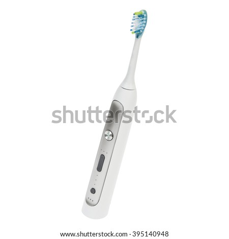 Electronic toothbrush isolated on a white background