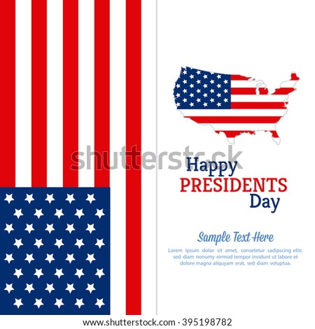 Colored background with text for president's day