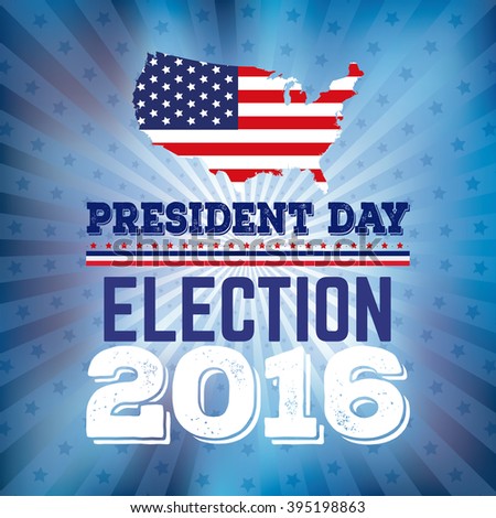 Colored background with text and stripes for president's day