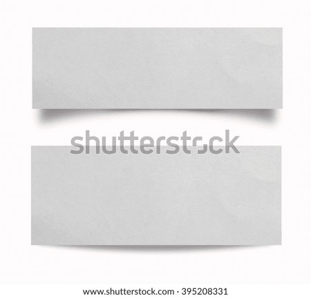 close up of a piece of note paper on white background