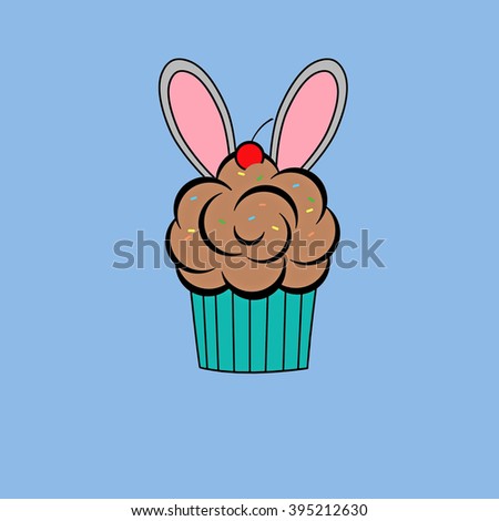 Easter Cupcake - Bunny Ears