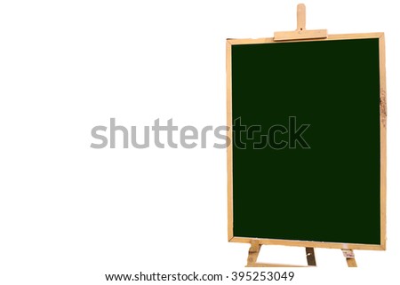 Green board wood on white background