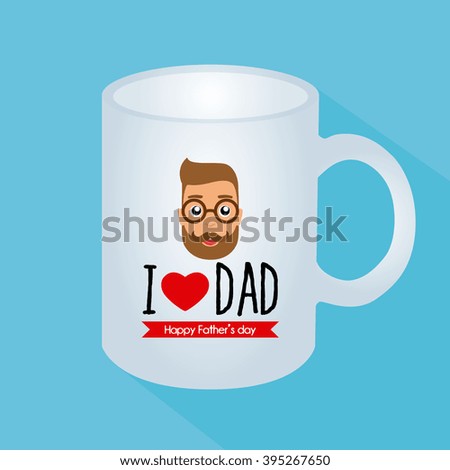 Isolated coffee mug with a male icon and text for father's day celebrations