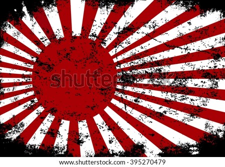 Rusty Japan flag Royalty-Free Stock Photo #395270479