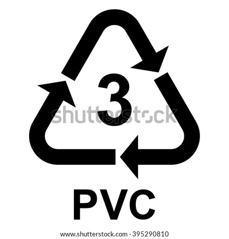 Plastic recycling symbol PVC 3 , Plastic recycling code PVC 3 , vector illustration Royalty-Free Stock Photo #395290810
