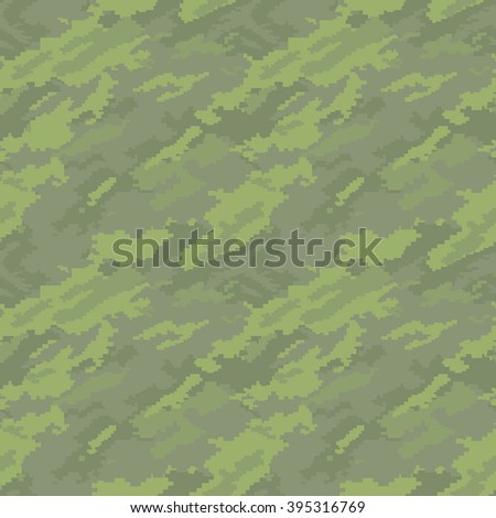 Digital Camouflage For Green Environment.
Seamless pattern.