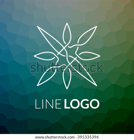 Line art vector logo icon concept for design.