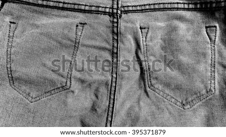black jeans texture abstract background : black and white tone