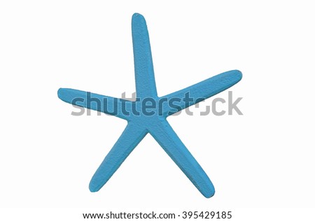 Blue star on a white background