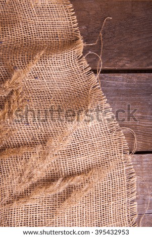 reed grass on sacking