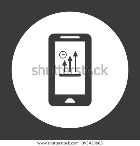 Business graph and chart icon, vector illustration. Flat design style