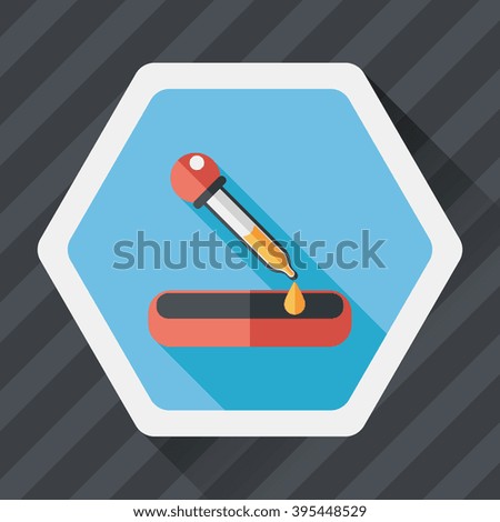 dropper flat icon with long shadow