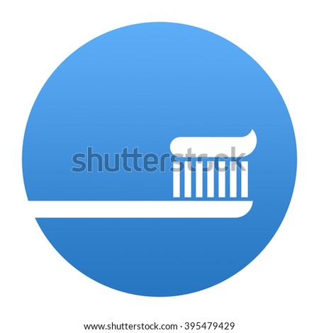 Toothbrush icon. Toothpaste logo isolated on white background