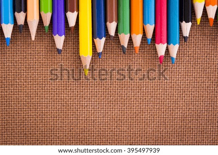 color pencil on wood textured background, vignette corner
