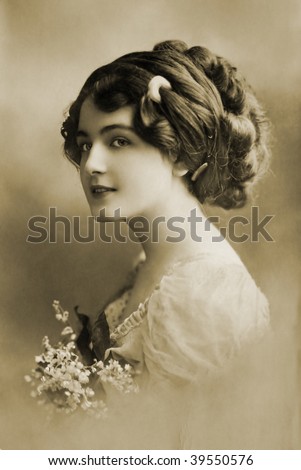 Beautiful girl in 1910