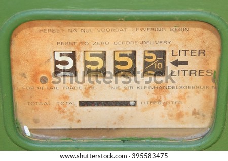 Rustic Fuel Gage - Signs and Symbols Background - All Fives 5