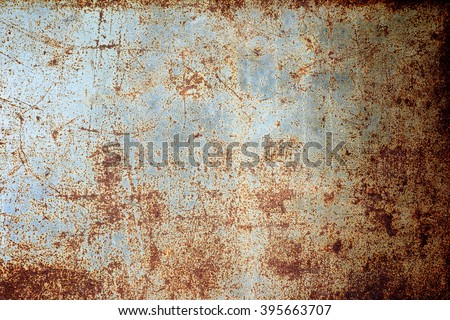rusty metal panel texture background Royalty-Free Stock Photo #395663707