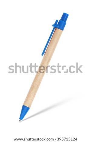 pen with shadow isolated on white background