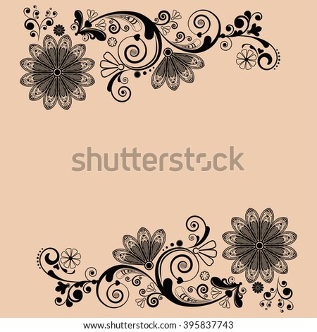vector vintage floral  background