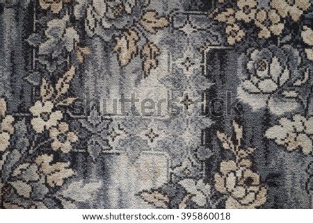 black flower carpet texture Royalty-Free Stock Photo #395860018