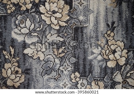 black flower carpet texture Royalty-Free Stock Photo #395860021