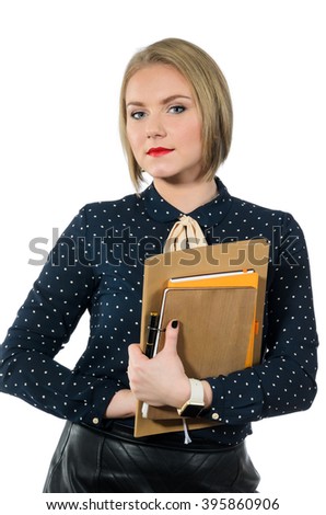 young caucasian business woman portrait