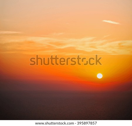 in santorini    greece sunset and    the sky    mediterranean red sea