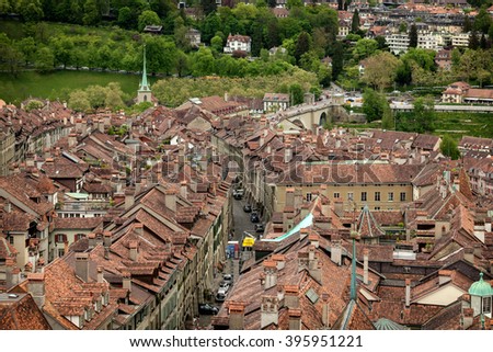 Panoramic view on the old town of Bern, capital of Switzerland