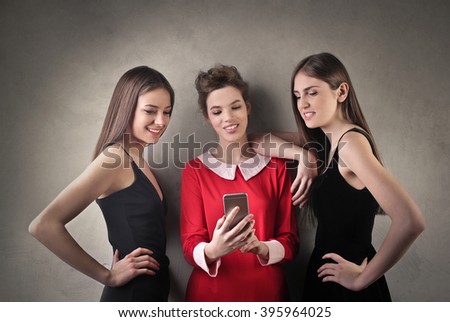 Three models using a phone